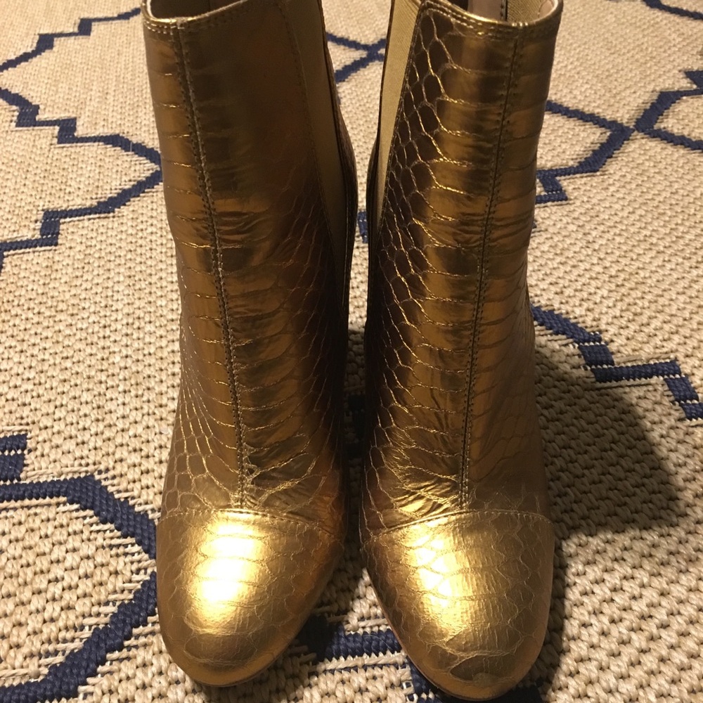SOLD Sam Edelman Case Ankle Boots in Gold